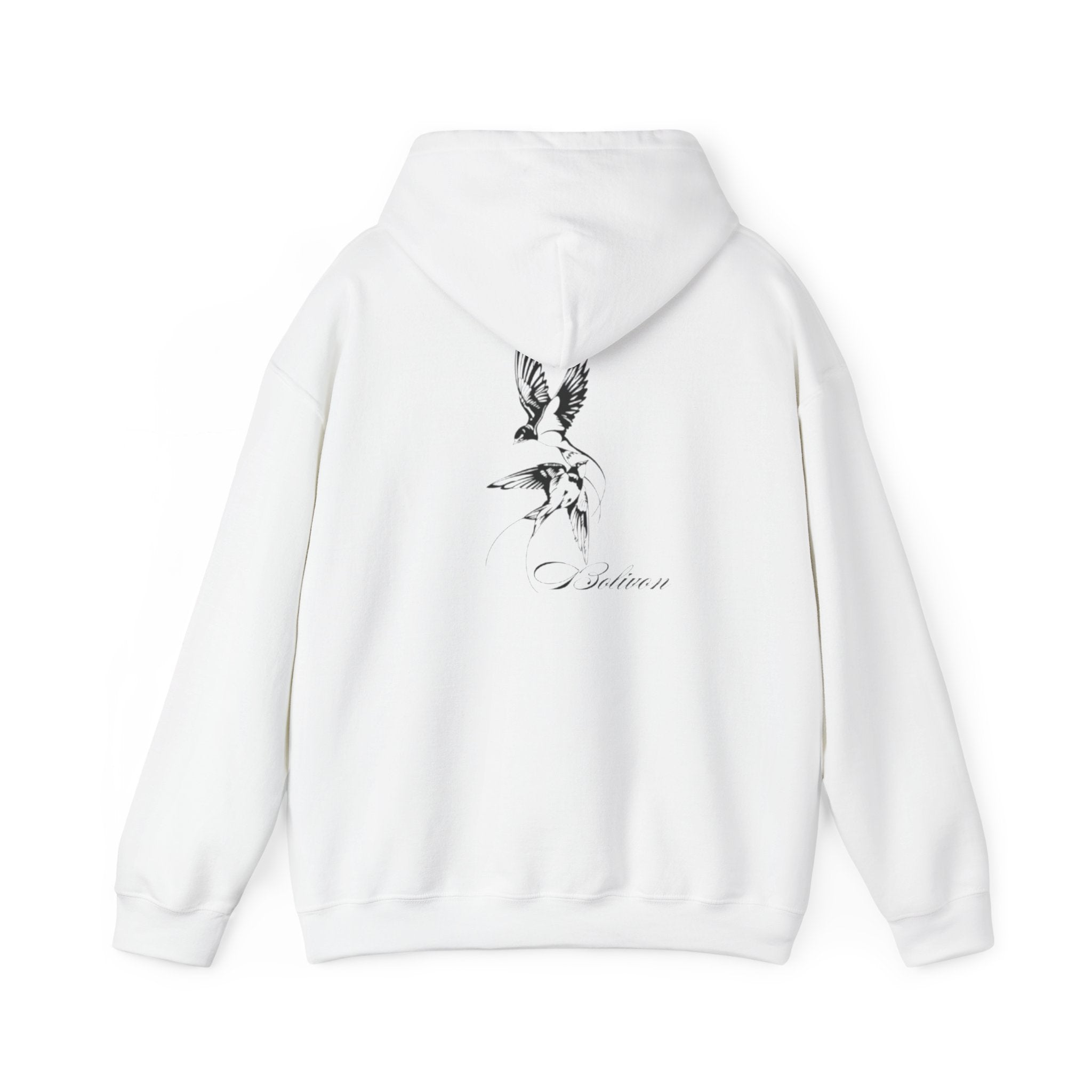 Dove Flight Hoodie — Minimal Black Bird Illustration Pullover | Premium Streetwear