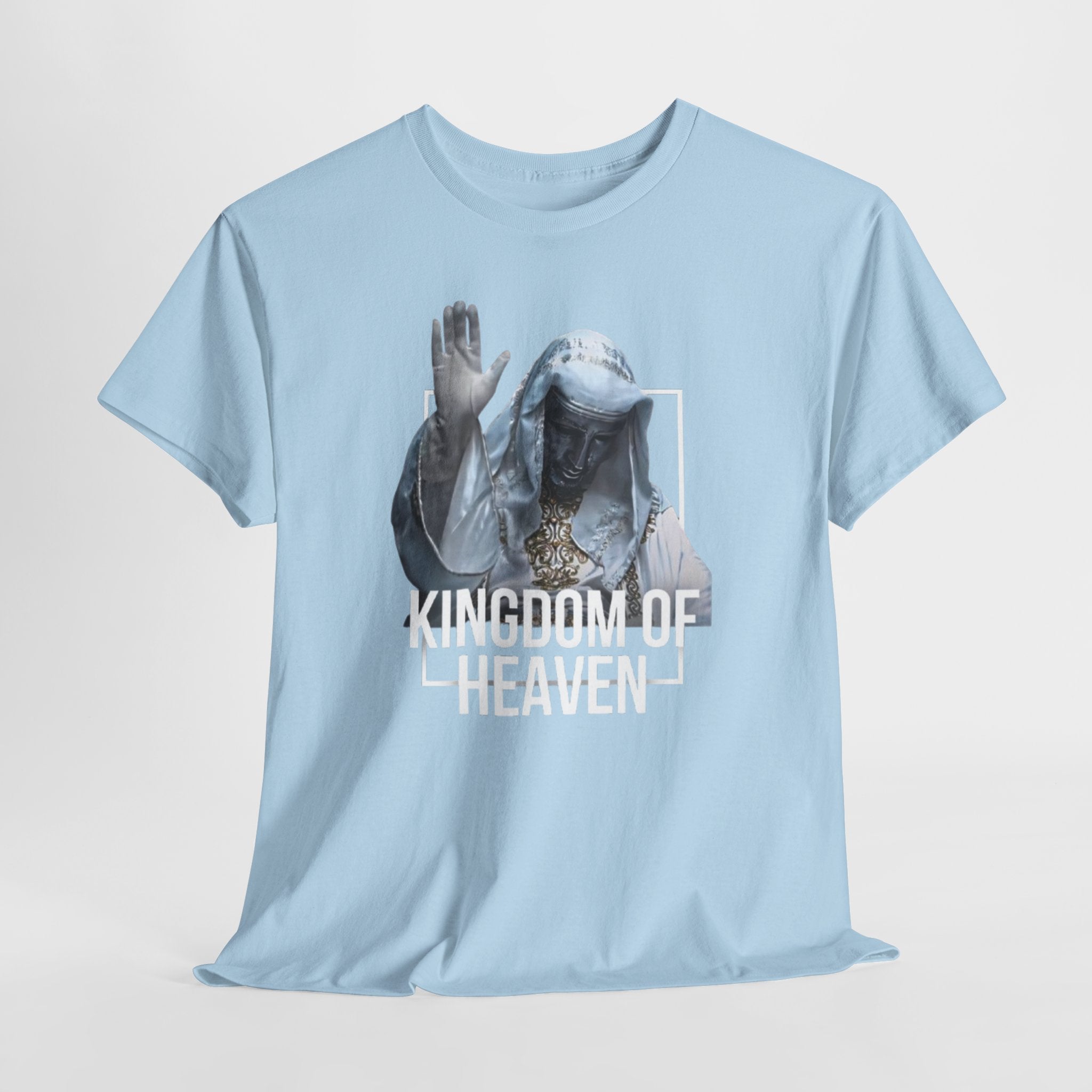 King Baldwin Graphic Tee — Kingdom of Heaven Religious Statue Design | Premium Streetwear
