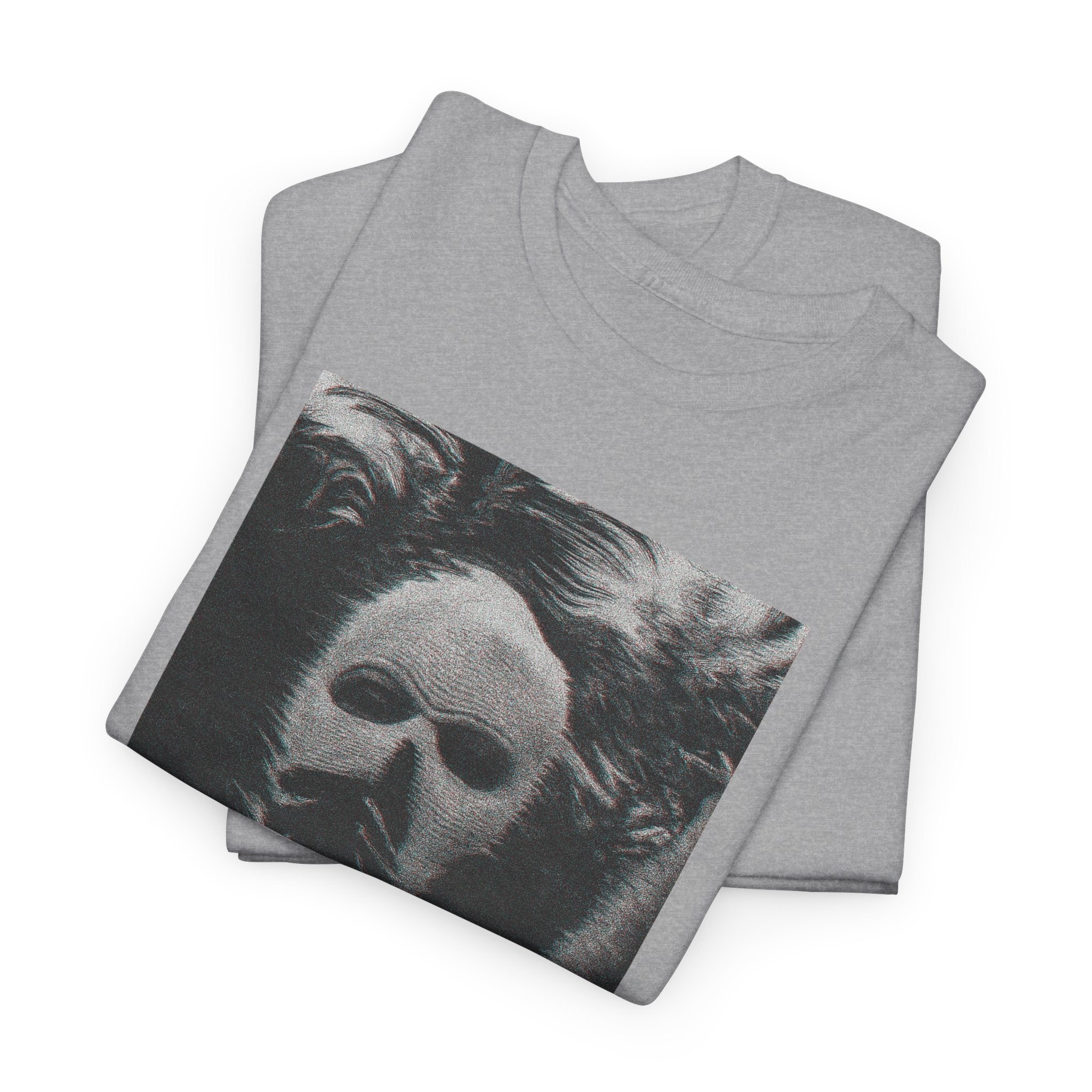 Signal Noise Graphic Tee — Distorted Balaclava Print | Premium Streetwear