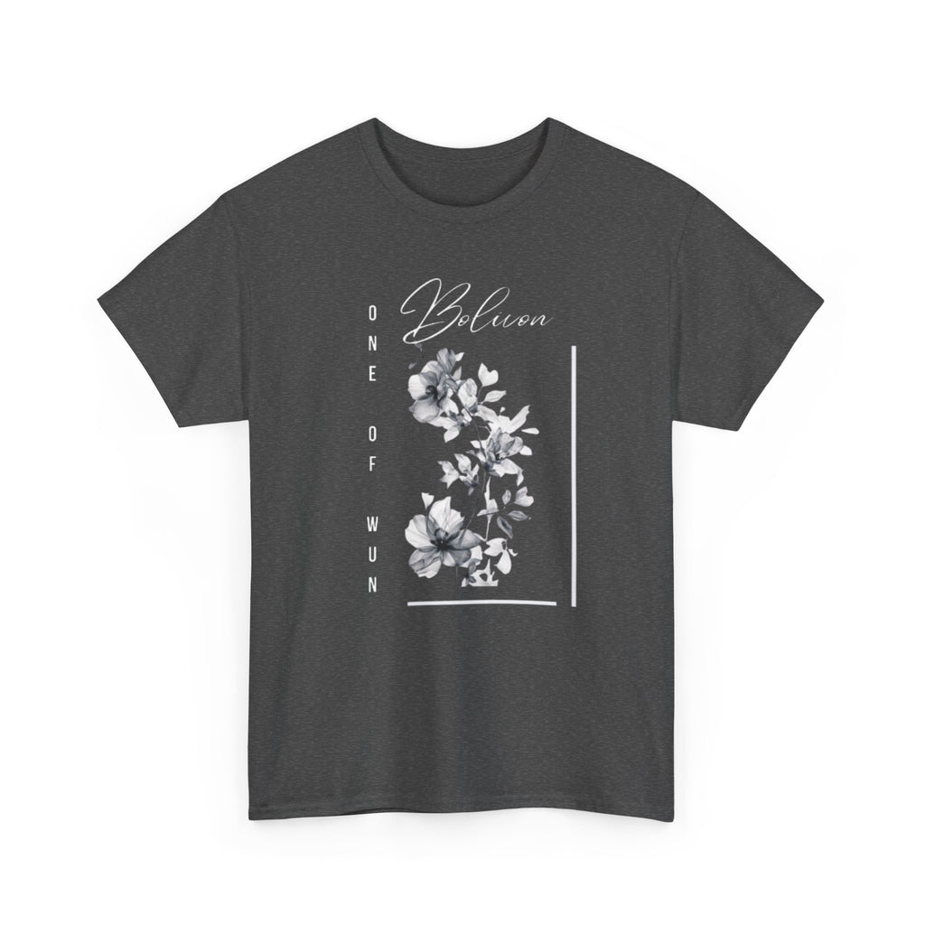Bolivon Exclusive Floral Serenity Tee — Monochrome Botanical Graphic T-Shirt | Premium Streetwear