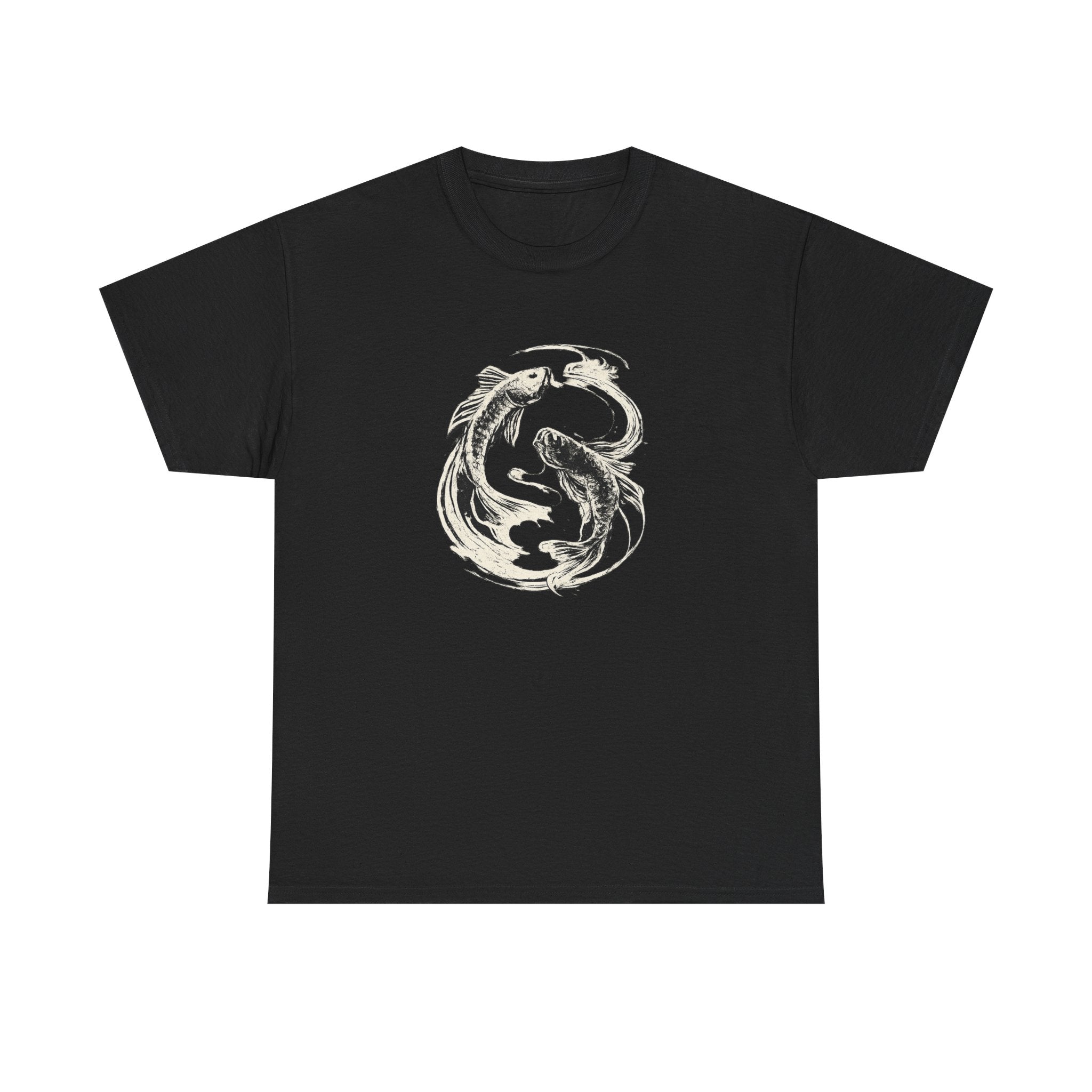 Koi Yin Yang Tee — Minimalist Koi Fish Graphic T-Shirt