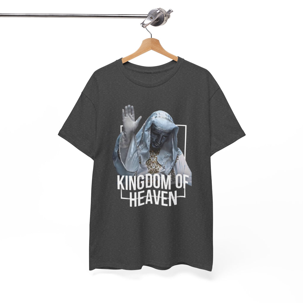 King Baldwin Graphic Tee — Kingdom of Heaven Religious Statue Design | Premium Streetwear