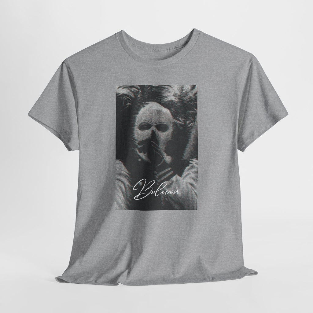 Signal Noise Graphic Tee — Distorted Balaclava Print | Premium Streetwear