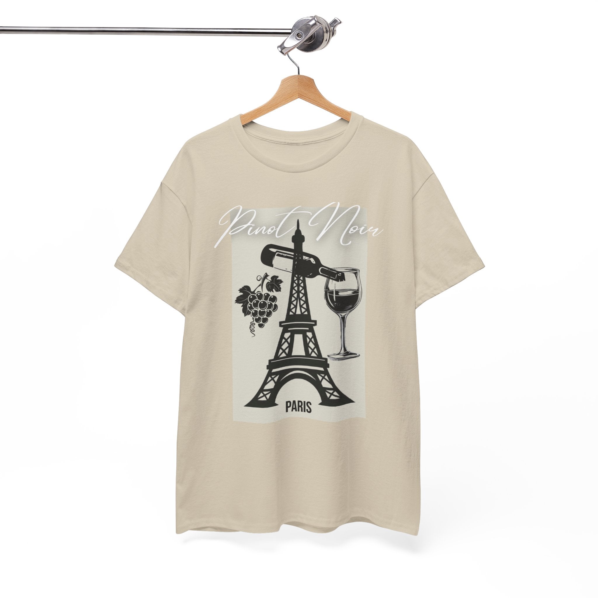 Paris Wine Tee — "Pinot Noir" Eiffel Tower Wine Glass T-Shirt | Premium Streetwear