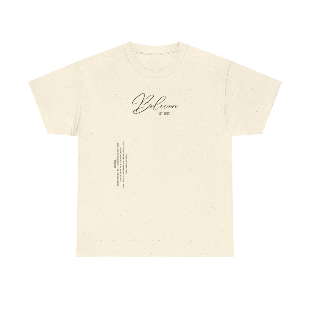 White Bolivon Designer Tee — Exclusive Minimal Graphic T-Shirt | Premium Streetwear