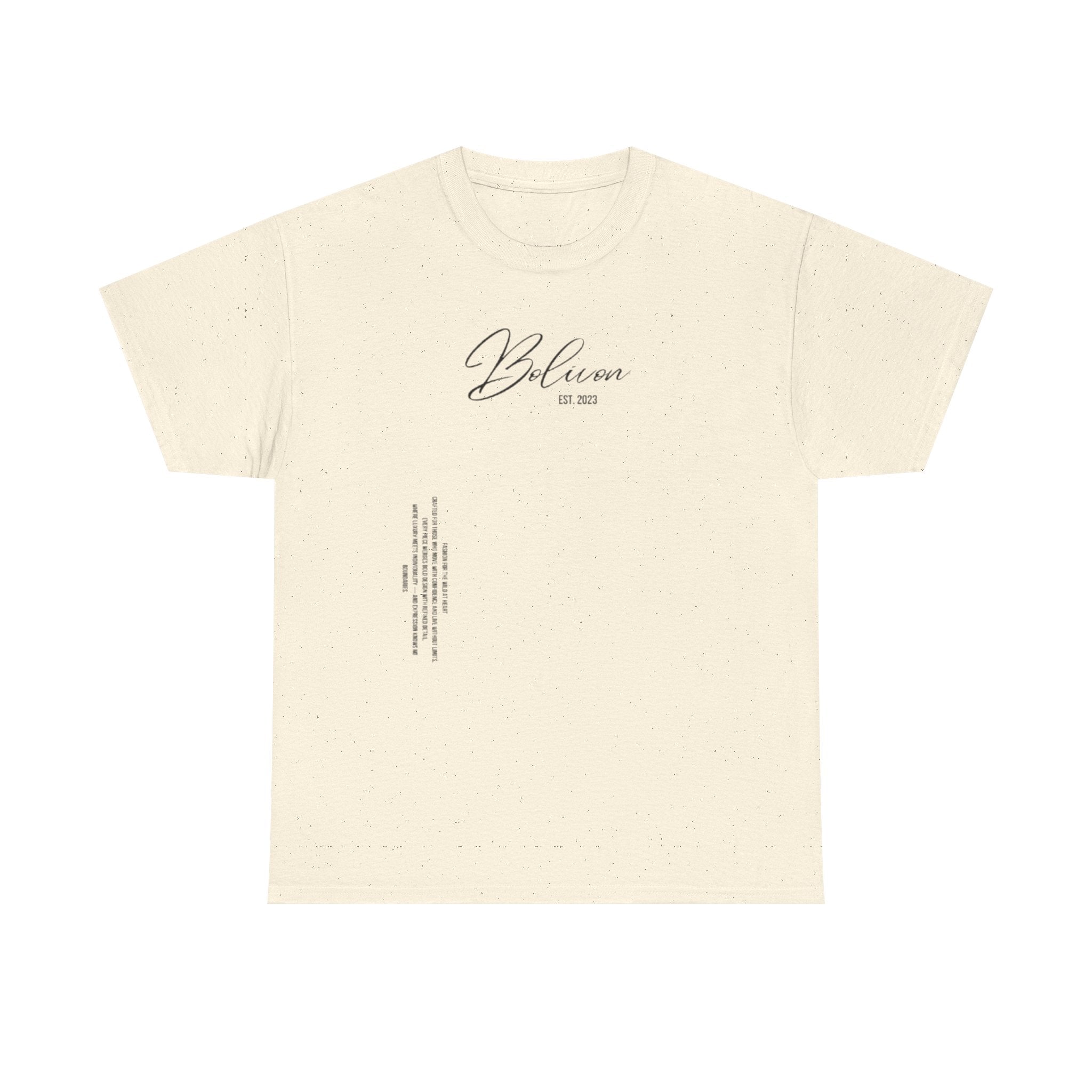 White Bolivon Designer Tee — Exclusive Minimal Graphic T-Shirt | Premium Streetwear