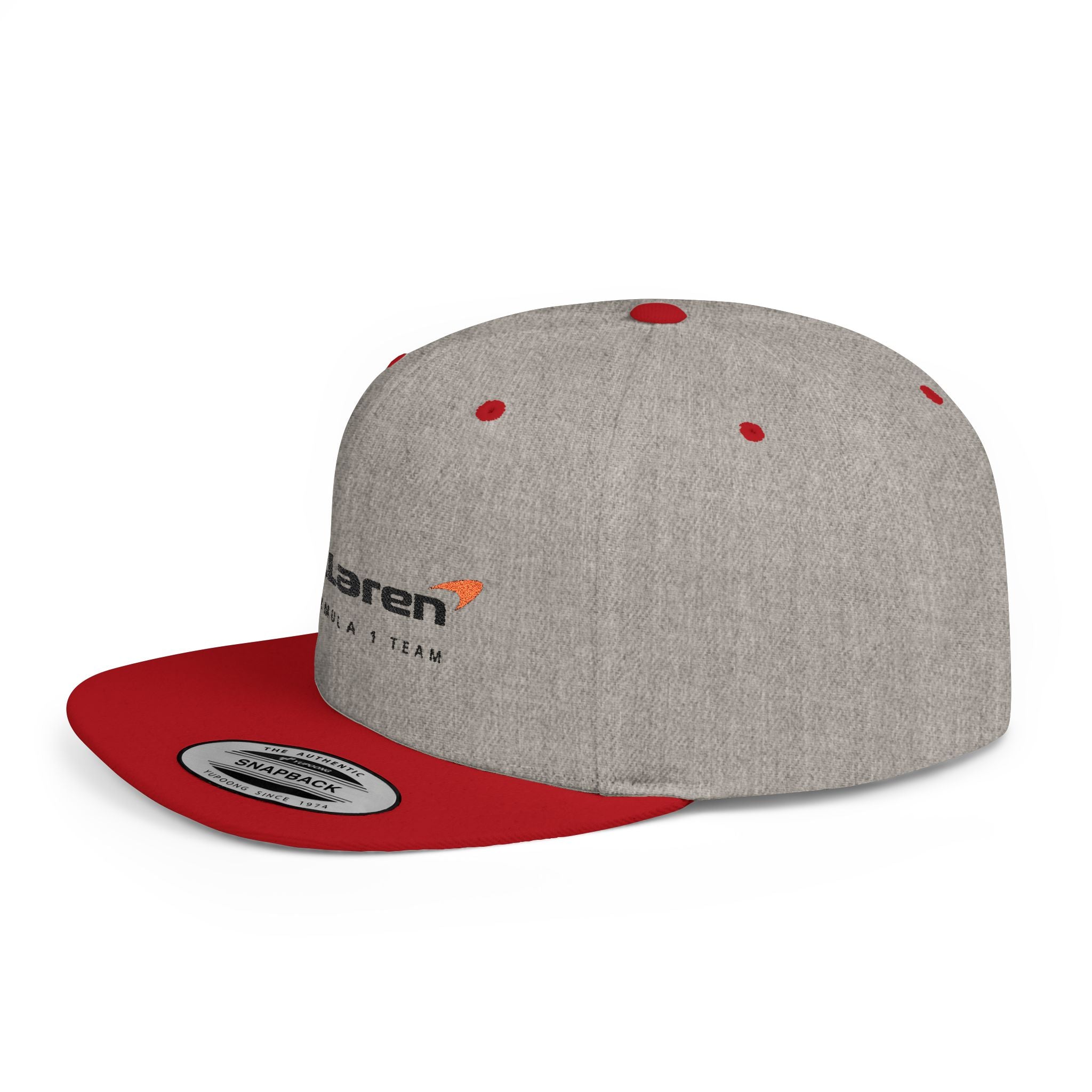 McLaren Formula 1 Flat Bill Snapback Cap, Racing Hat, Motorsport Gear, Gift for Car Lovers, Summer Accessories
