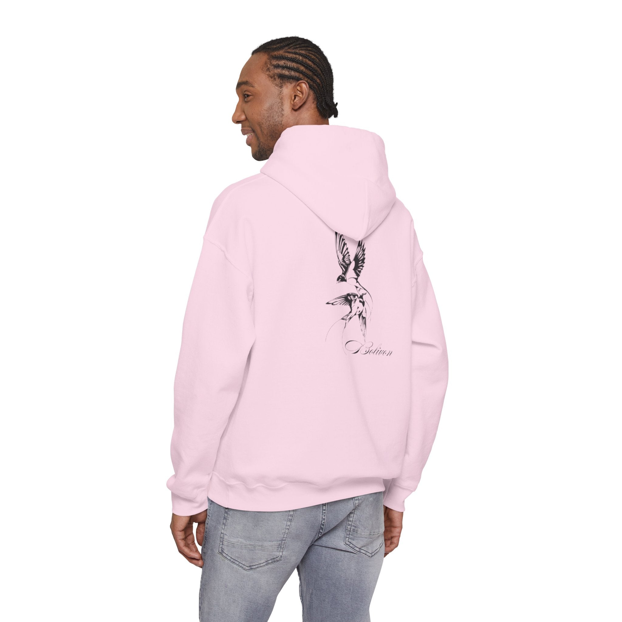 Dove Flight Hoodie — Minimal Black Bird Illustration Pullover | Premium Streetwear