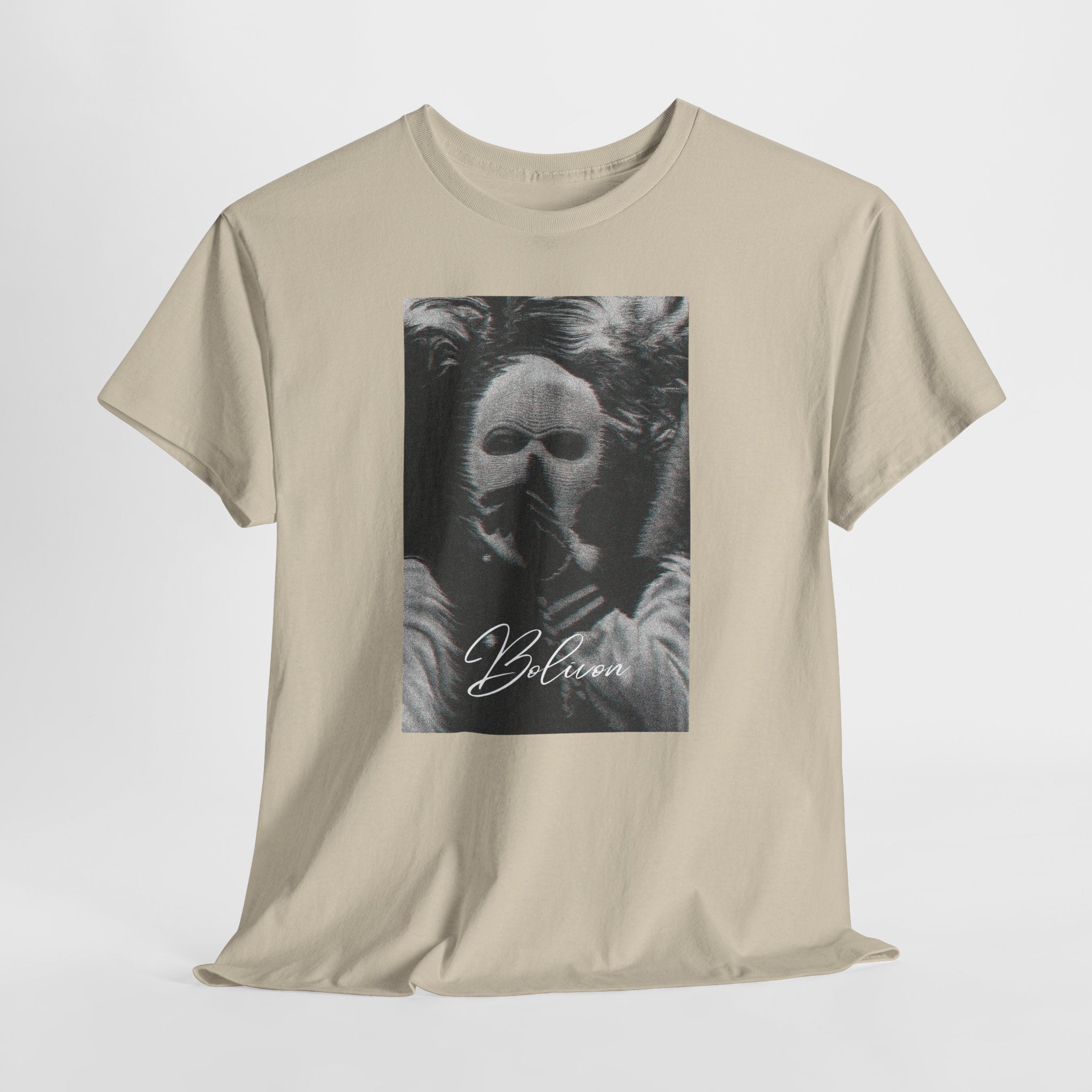 Signal Noise Graphic Tee — Distorted Balaclava Print | Premium Streetwear