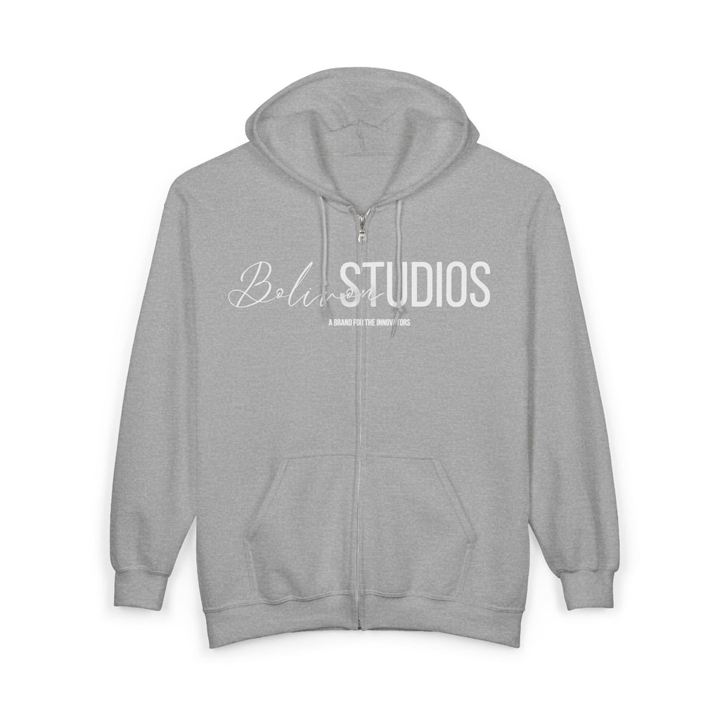 Bolivon Red Script Full-Zip Comfy Cotton Hoodie