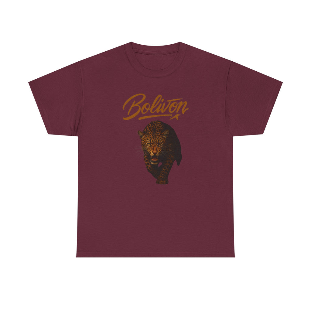 Bolivon Leopard Graphic Tee — Vintage Script Nature T-Shirt | Premium Streetwear