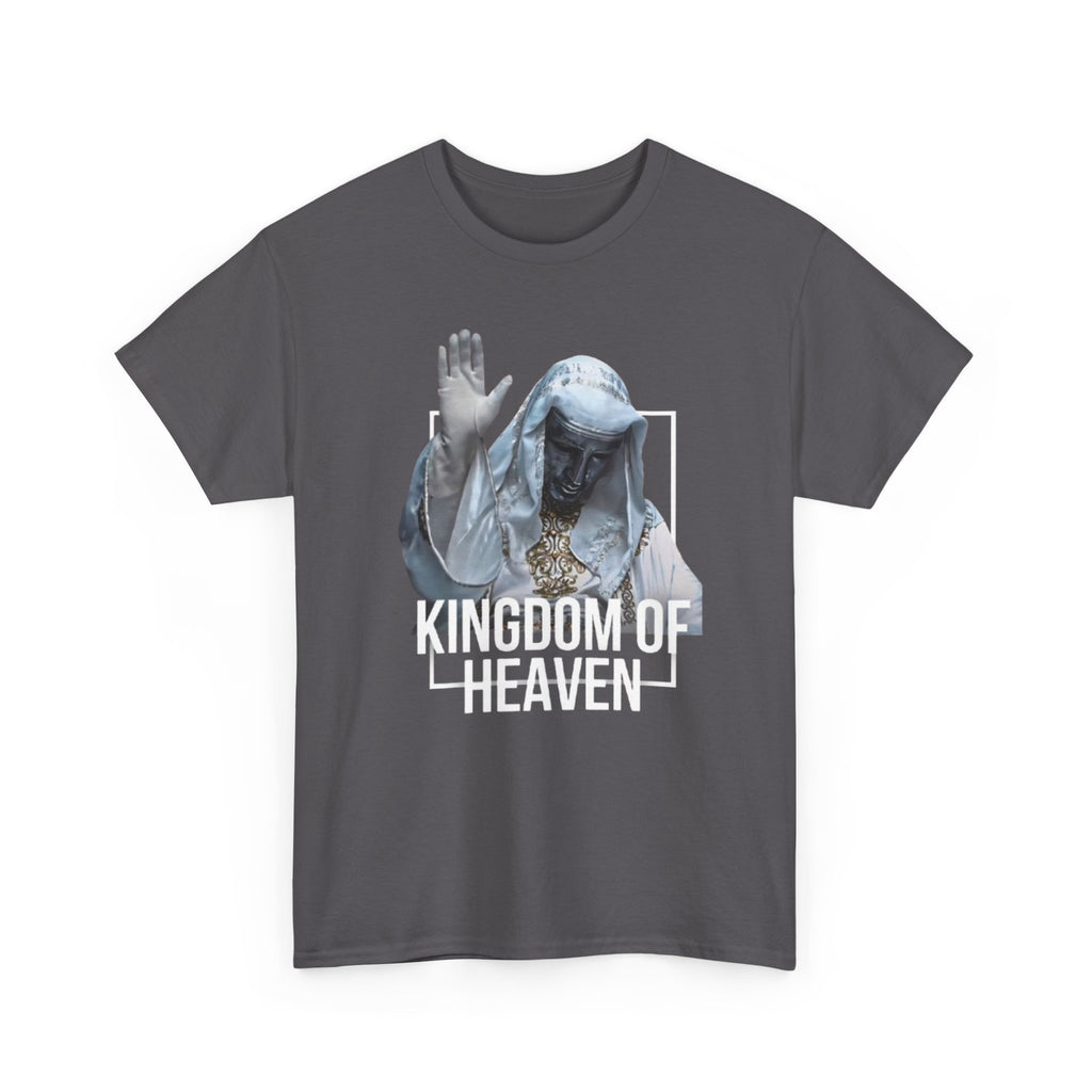 King Baldwin Graphic Tee — Kingdom of Heaven Religious Statue Design | Premium Streetwear