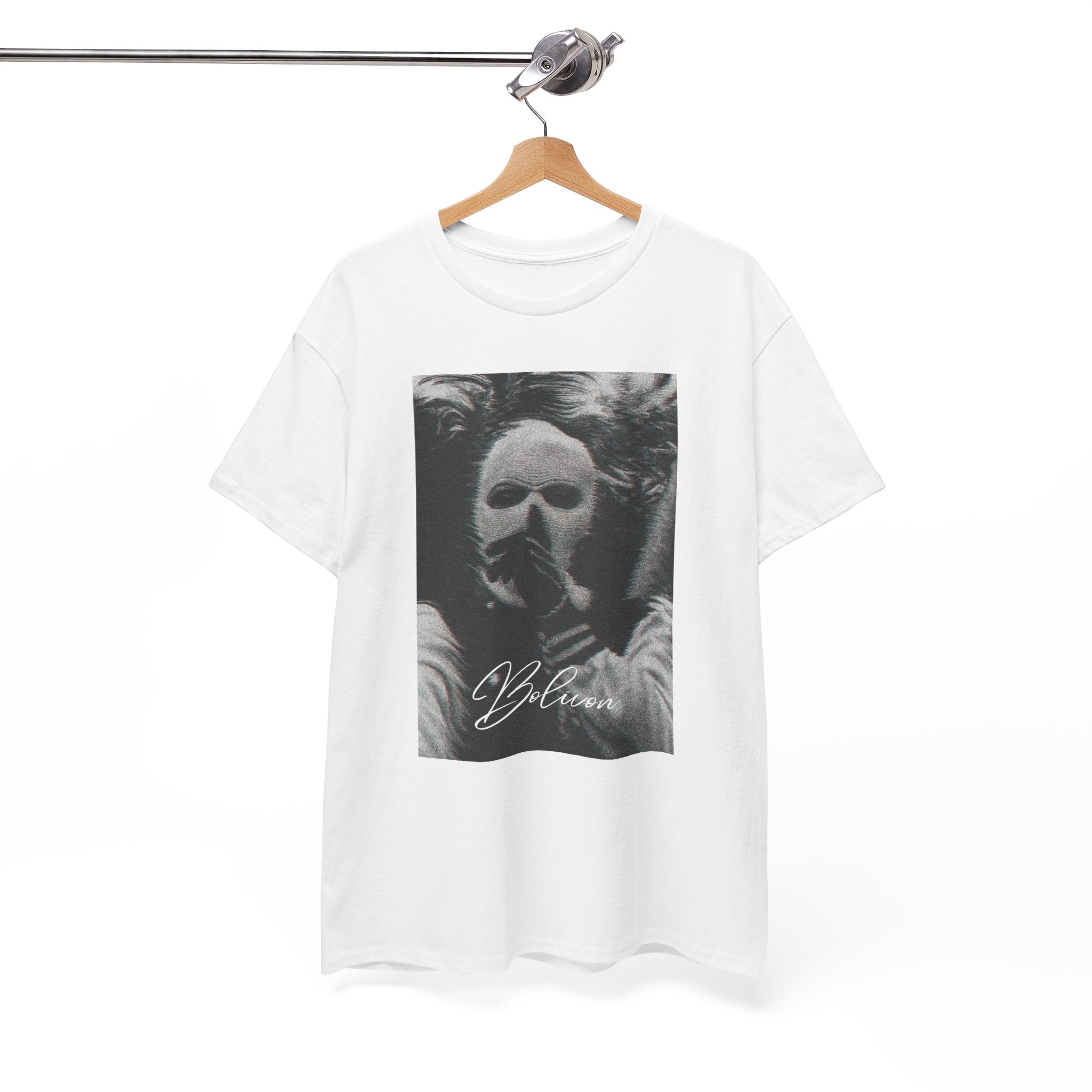 Signal Noise Graphic Tee — Distorted Balaclava Print | Premium Streetwear