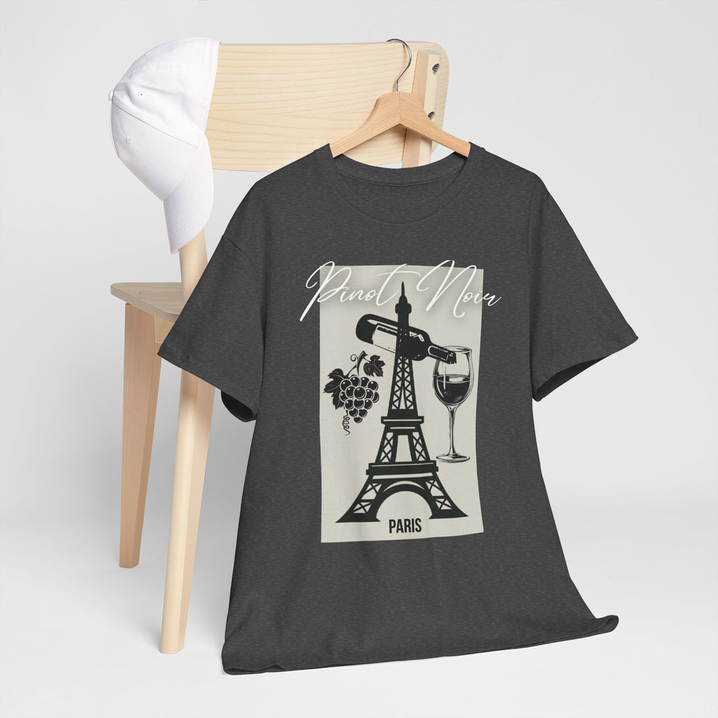 Paris Wine Tee — "Pinot Noir" Eiffel Tower Wine Glass T-Shirt | Premium Streetwear