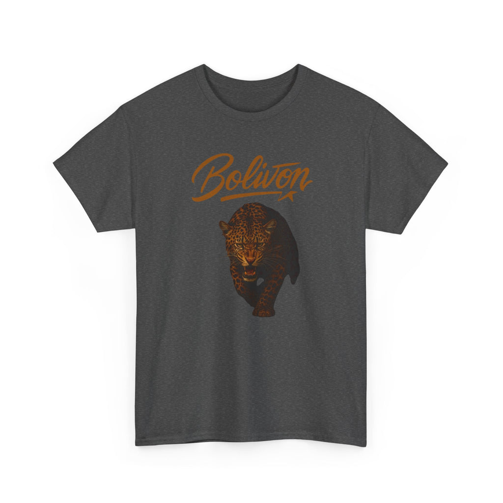 Bolivon Leopard Graphic Tee — Vintage Script Nature T-Shirt | Premium Streetwear