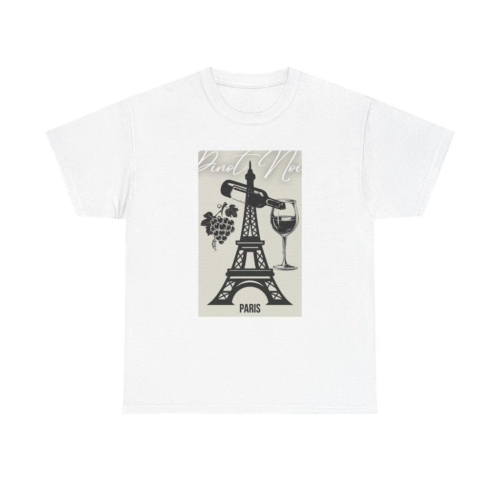 Paris Wine Tee — "Pinot Noir" Eiffel Tower Wine Glass T-Shirt | Premium Streetwear