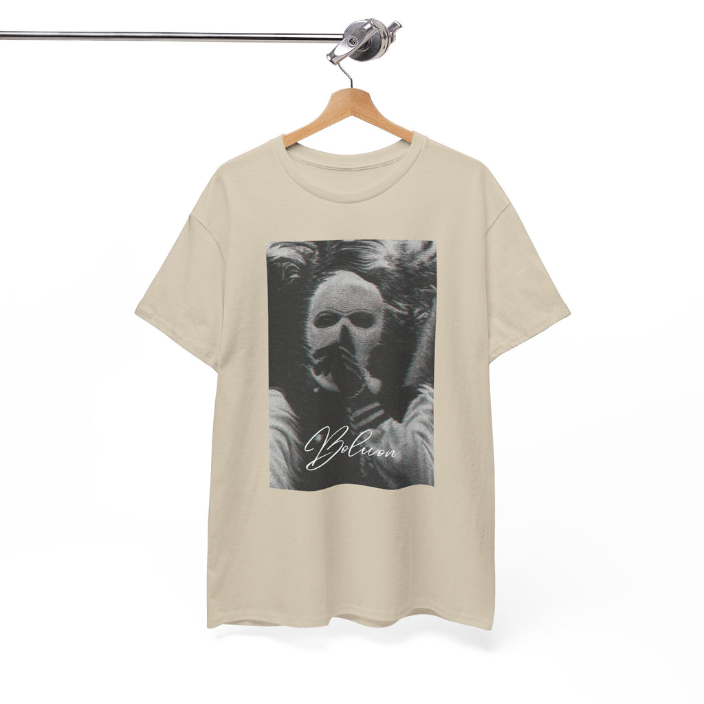 Signal Noise Graphic Tee — Distorted Balaclava Print | Premium Streetwear