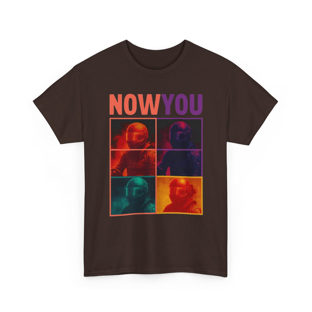 Now You Pop Art Tee — Retro Color-Block Portrait Cotton T-Shirt | Premium Streetwear