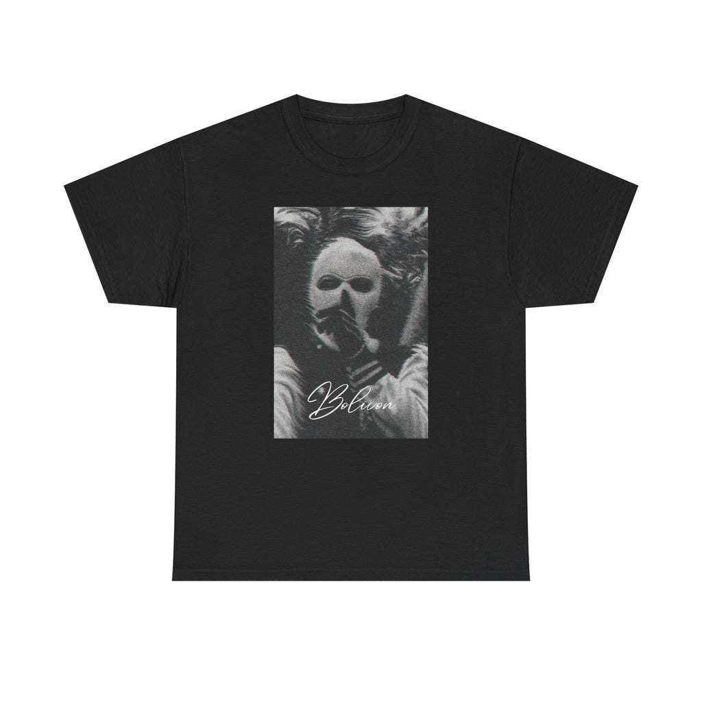 Signal Noise Graphic Tee — Distorted Balaclava Print | Premium Streetwear
