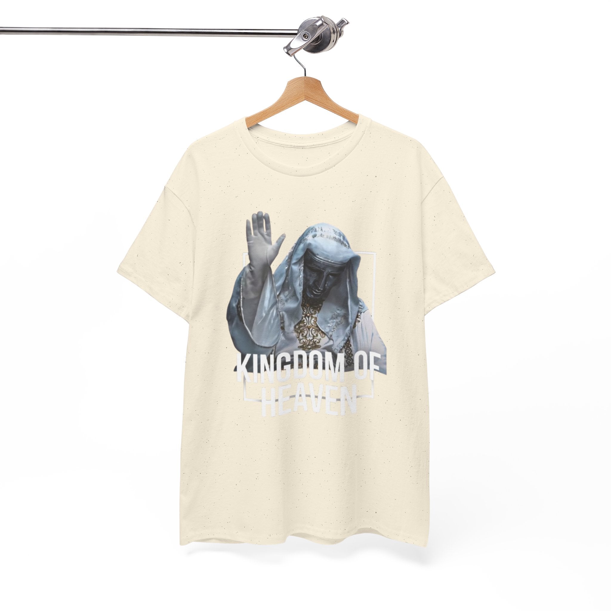 King Baldwin Graphic Tee — Kingdom of Heaven Religious Statue Design | Premium Streetwear
