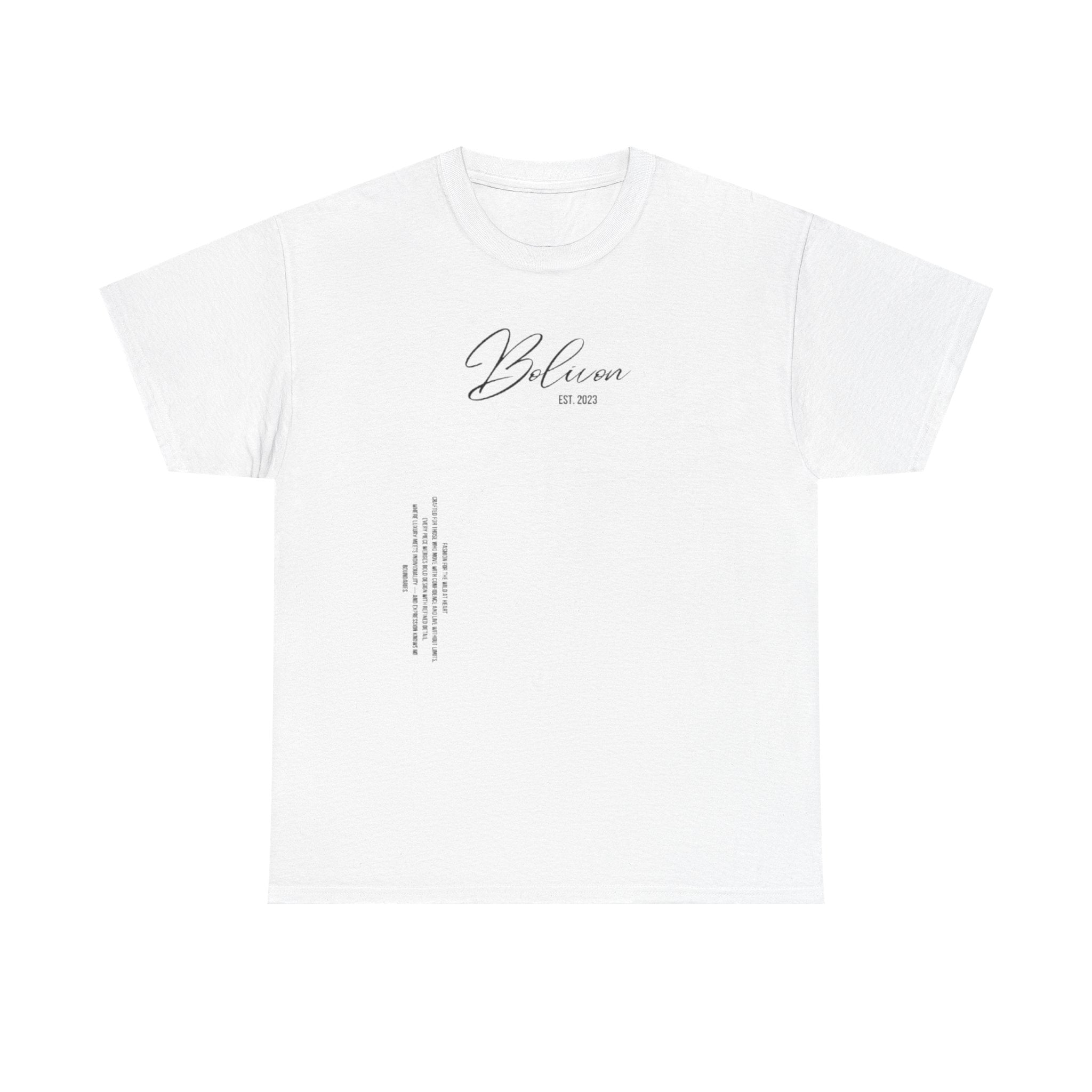 White Bolivon Designer Casual Graphic Tee - Premium Streetwear - Bolivon Studios