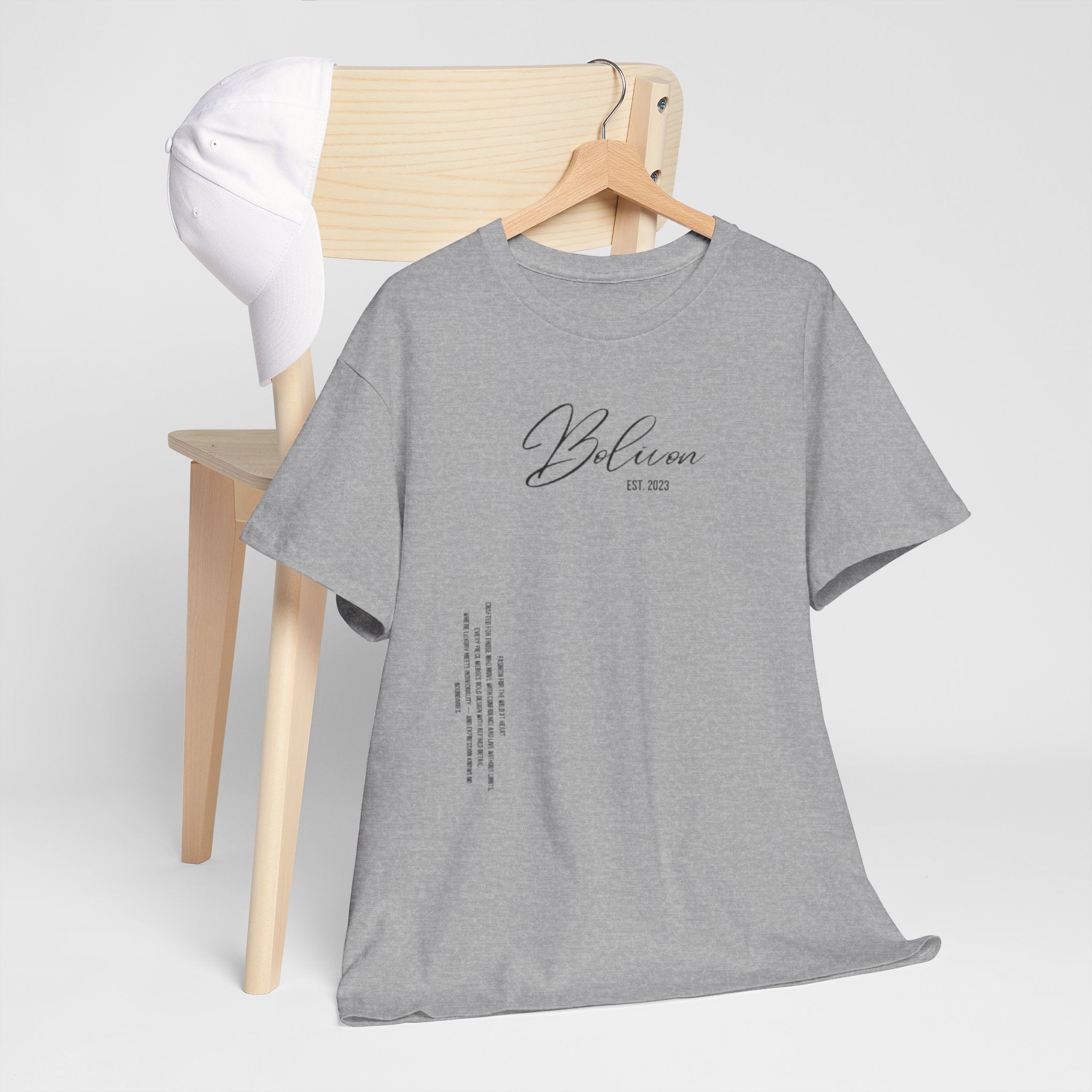 White Bolivon Designer Tee — Exclusive Minimal Graphic T-Shirt | Premium Streetwear