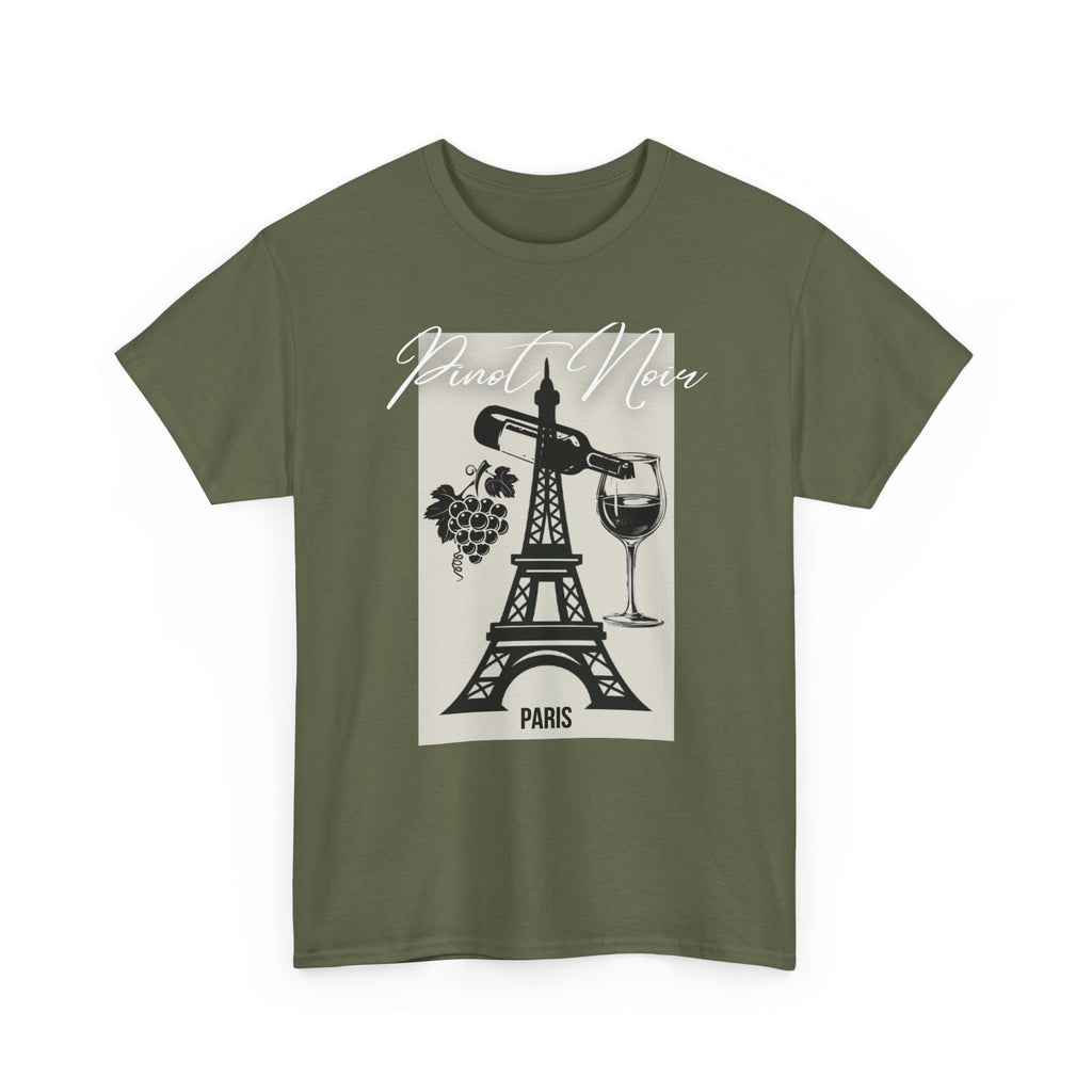 Paris Wine Tee — "Pinot Noir" Eiffel Tower Wine Glass T-Shirt | Premium Streetwear