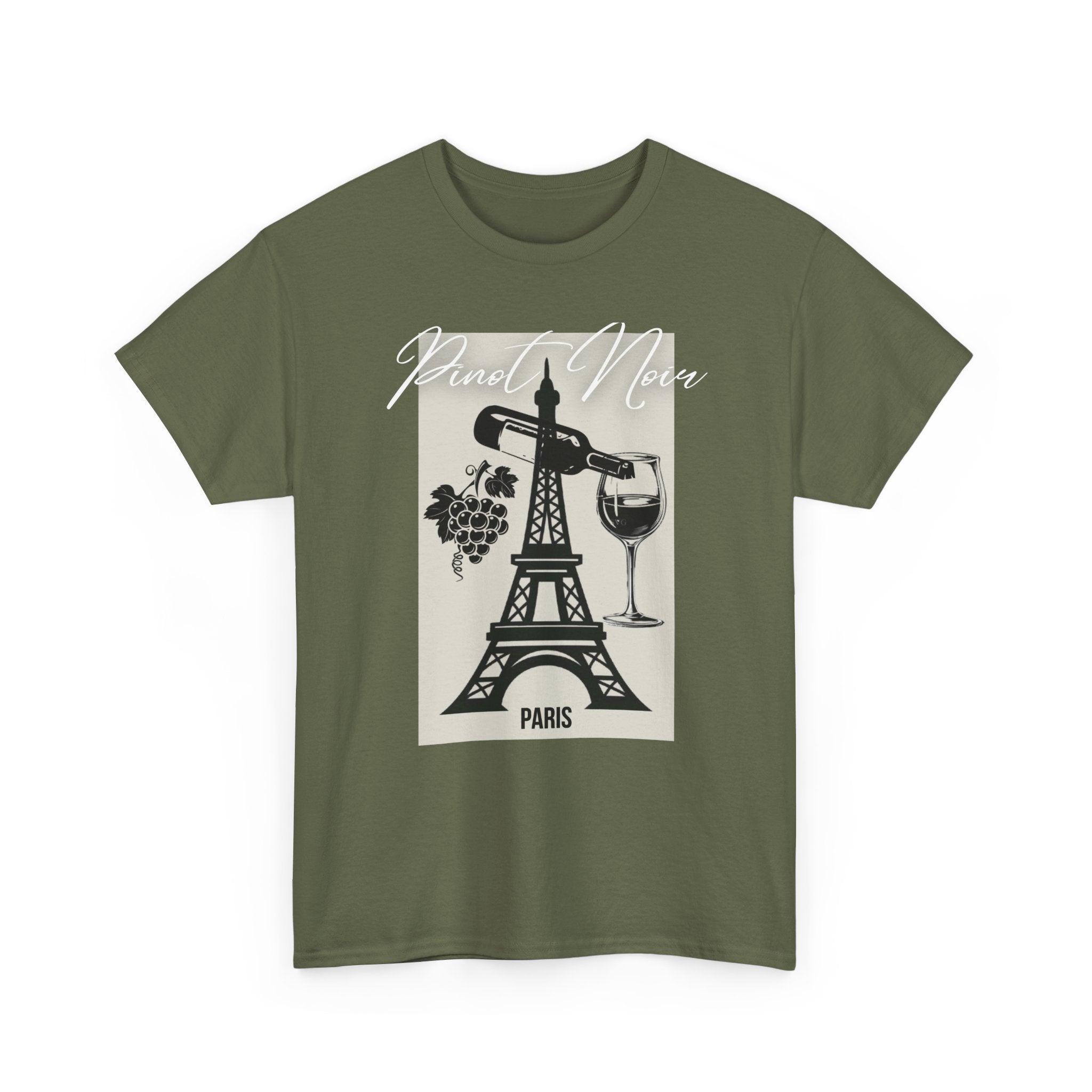 Paris Wine Tee — "Pinot Noir" Eiffel Tower Wine Glass T-Shirt | Premium Streetwear