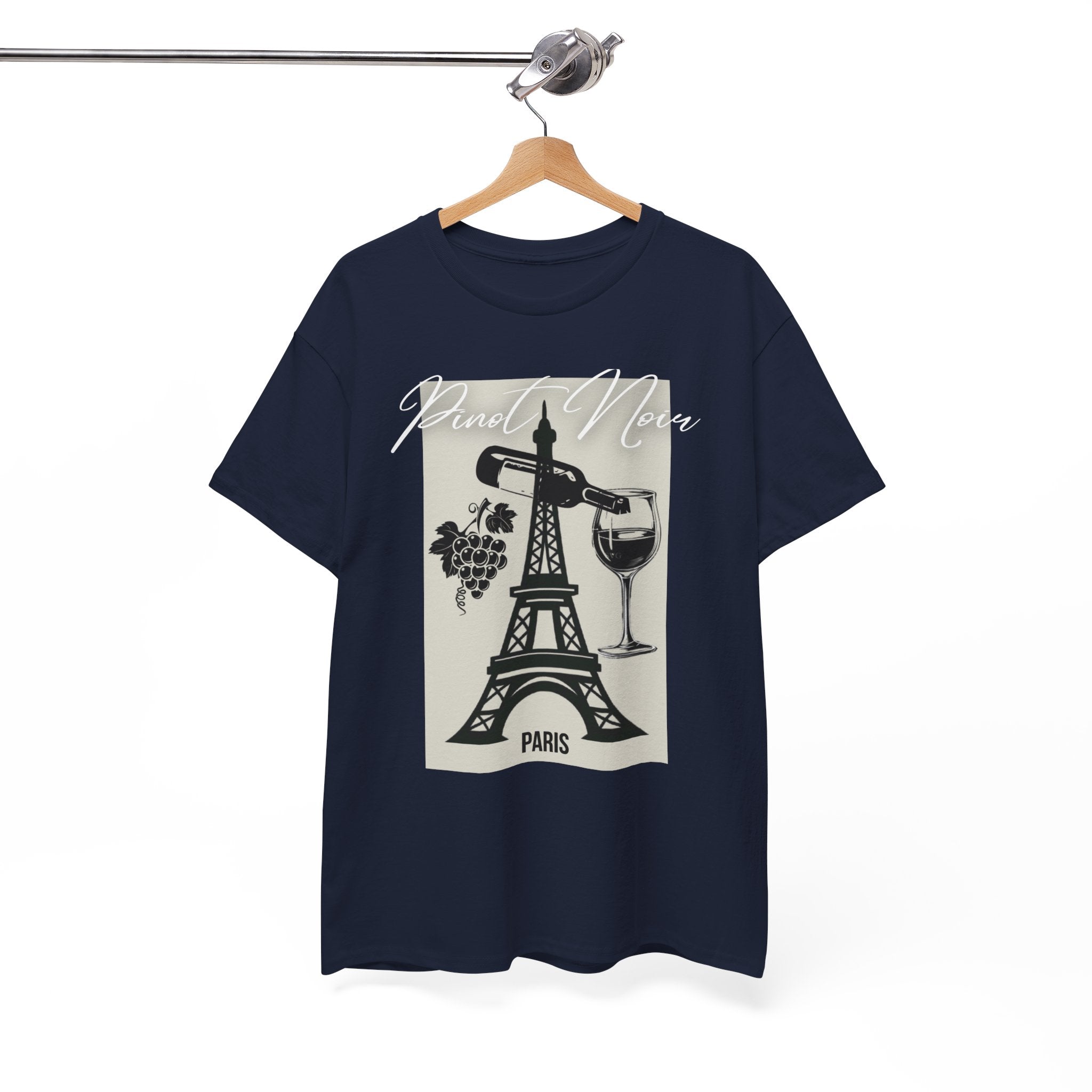 Paris Wine Tee — "Pinot Noir" Eiffel Tower Wine Glass T-Shirt | Premium Streetwear