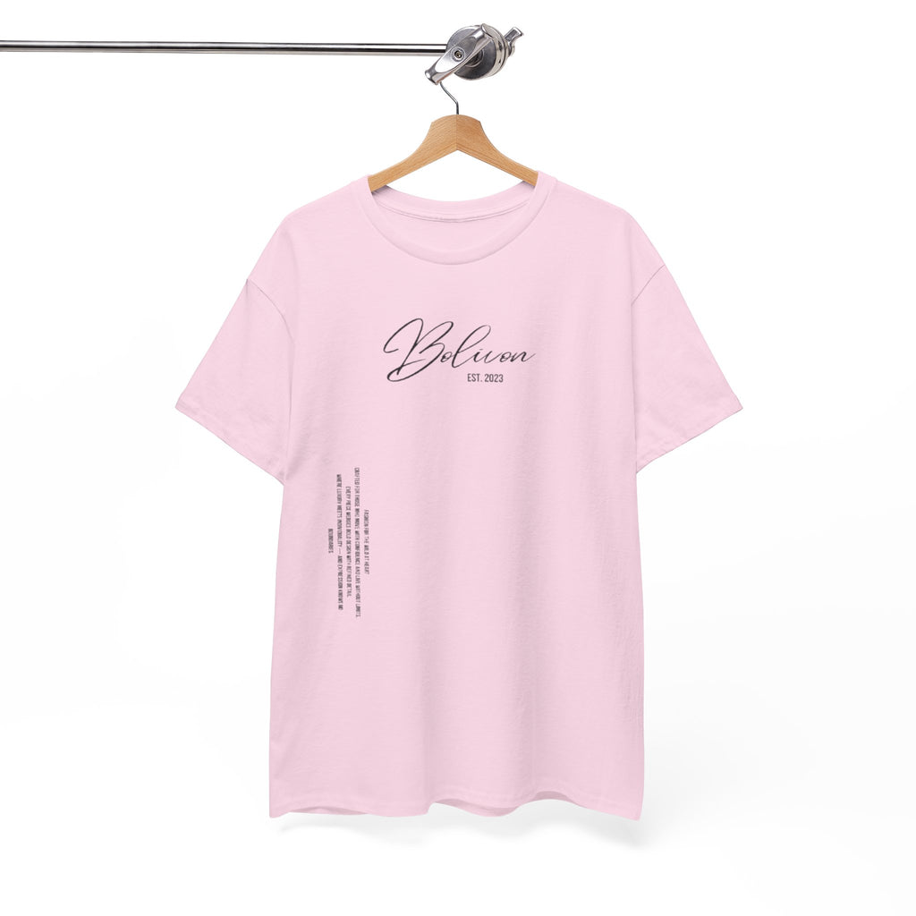 White Bolivon Designer Tee — Exclusive Minimal Graphic T-Shirt | Premium Streetwear