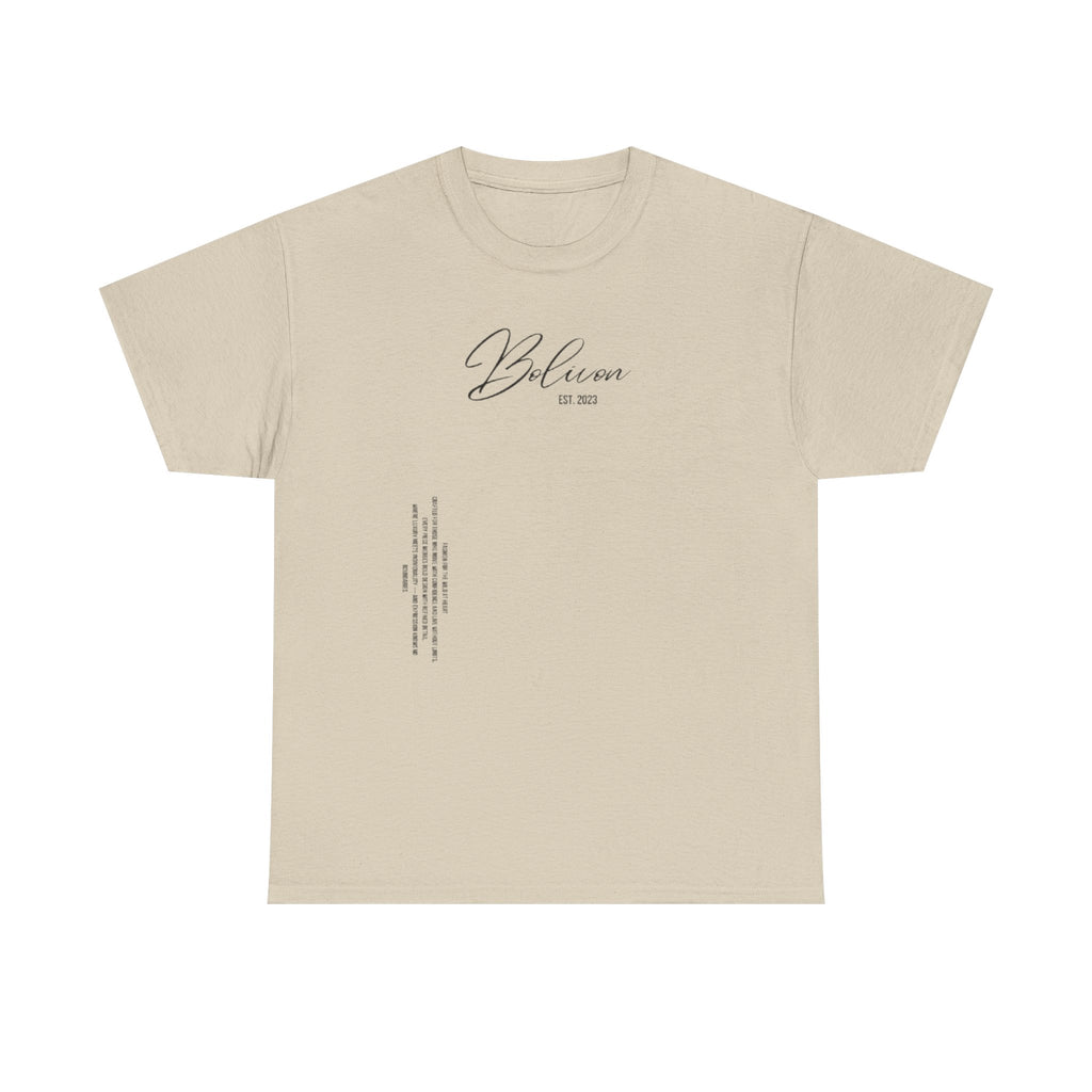 White Bolivon Designer Tee — Exclusive Minimal Graphic T-Shirt | Premium Streetwear