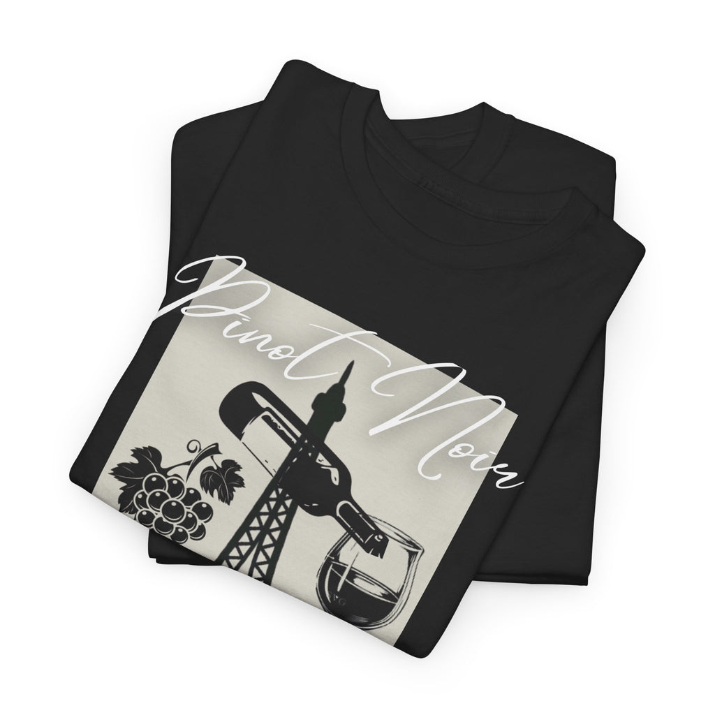 Paris Wine Tee — "Pinot Noir" Eiffel Tower Wine Glass T-Shirt | Premium Streetwear