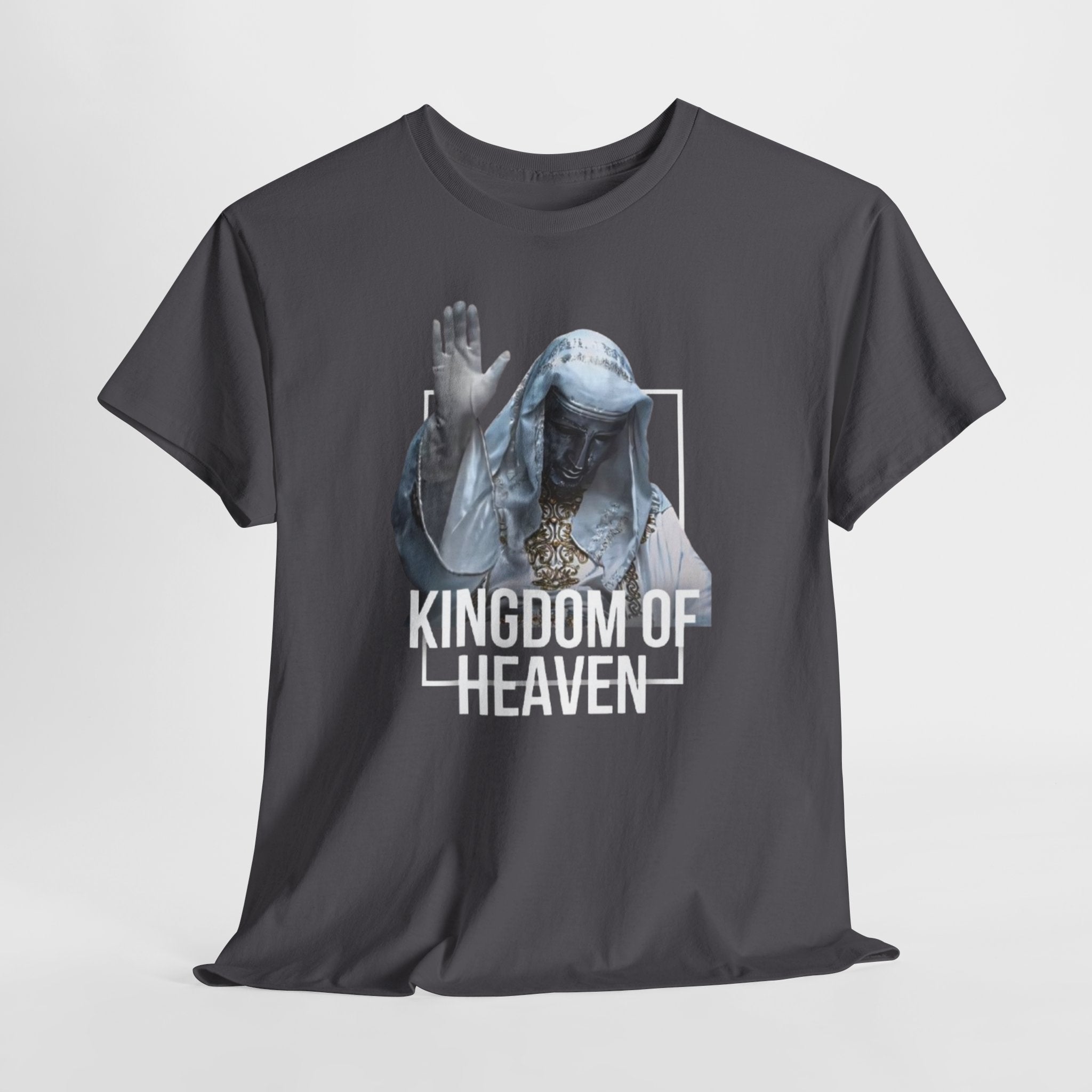 King Baldwin Graphic Tee — Kingdom of Heaven Religious Statue Design | Premium Streetwear