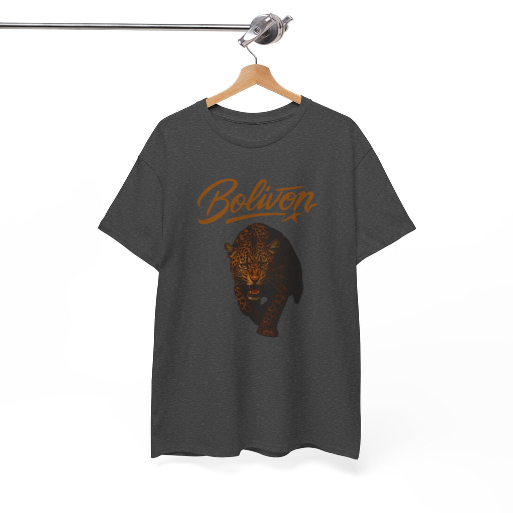 Bolivon Leopard Graphic Tee — Vintage Script Nature T-Shirt | Premium Streetwear