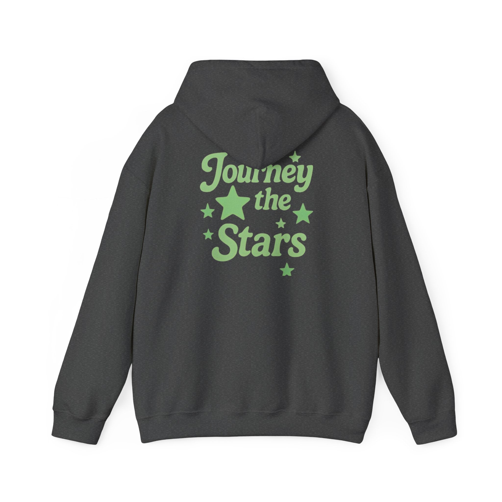 Journey the Stars Hoodie — Retro Green Star Graphic Hooded Sweatshirt | Premium Streetwear