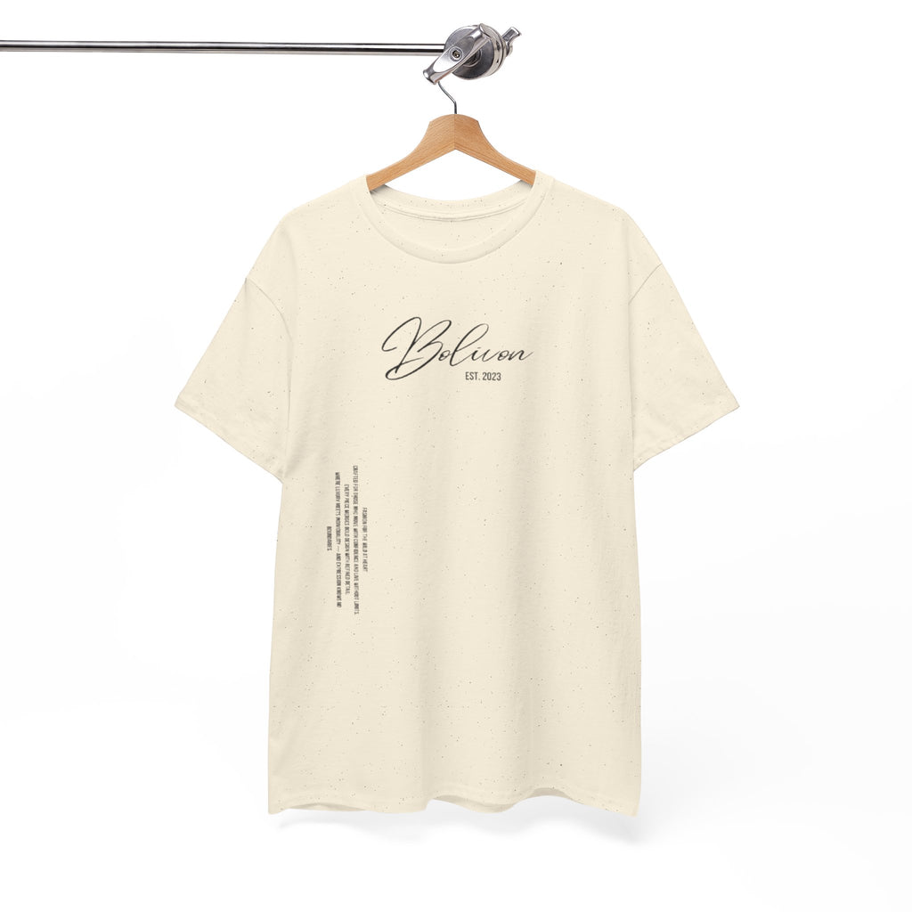White Bolivon Designer Tee — Exclusive Minimal Graphic T-Shirt | Premium Streetwear