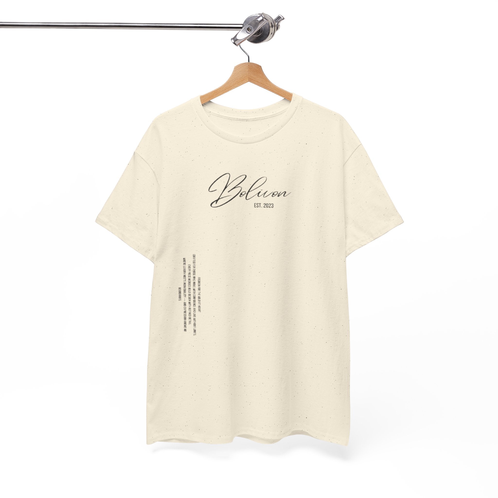 White Bolivon Designer Tee — Exclusive Minimal Graphic T-Shirt | Premium Streetwear