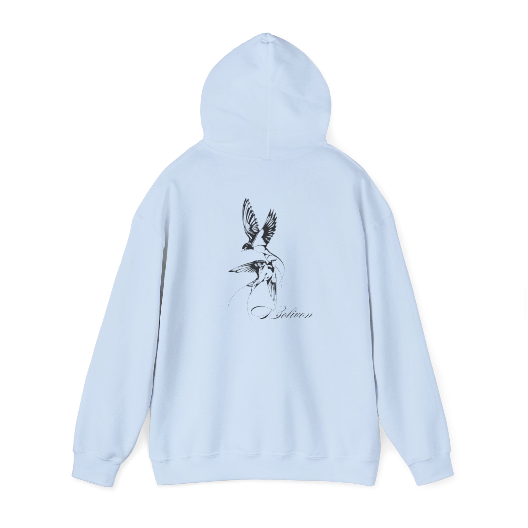 Dove Flight Hoodie — Minimal Black Bird Illustration Pullover | Premium Streetwear