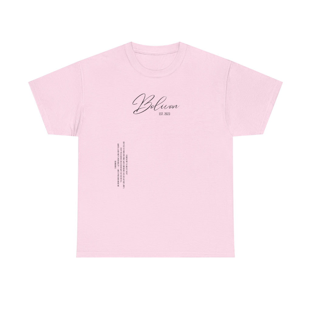 White Bolivon Designer Tee — Exclusive Minimal Graphic T-Shirt | Premium Streetwear