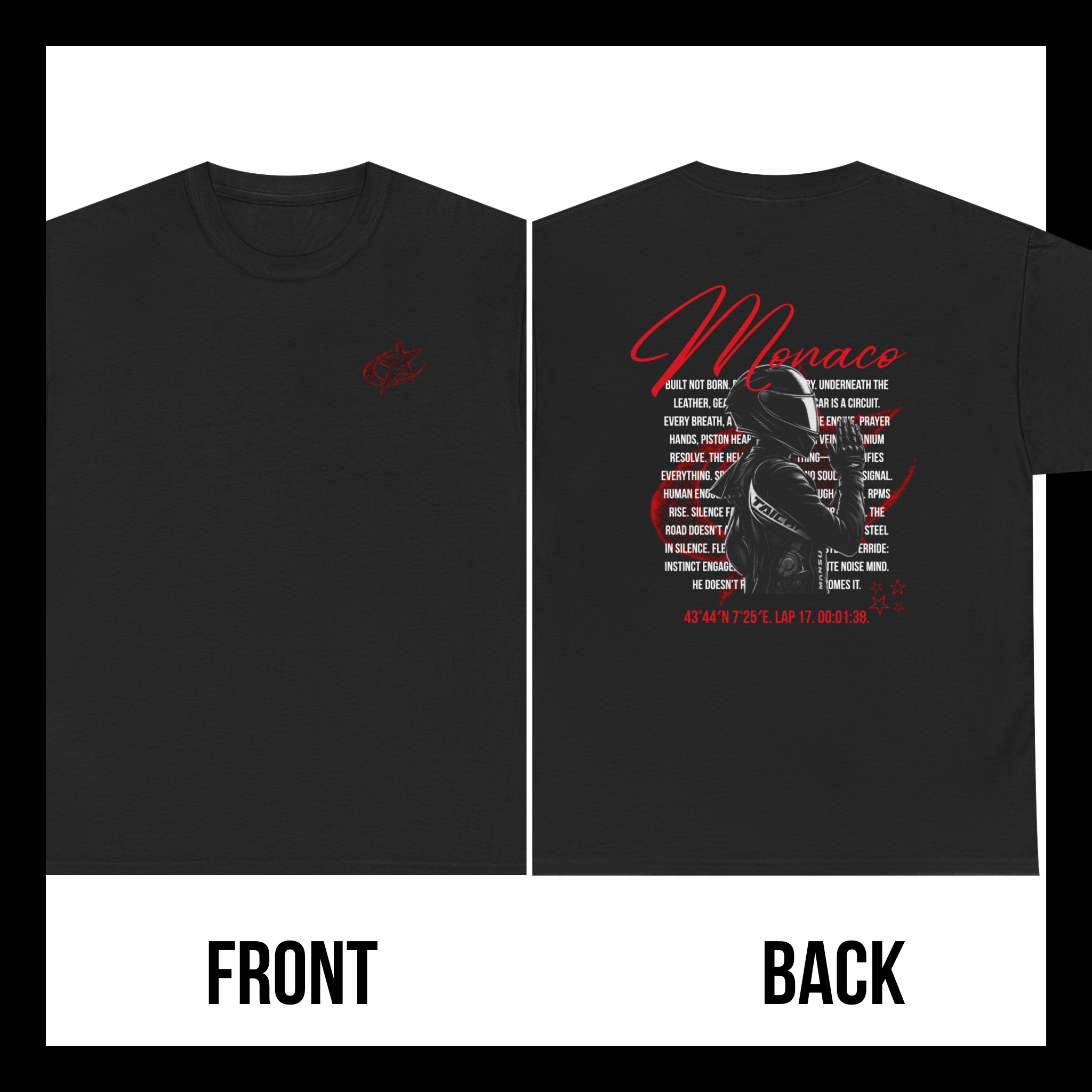 Monaco Racing Helmet Shirt | F1 Motorsport Tee | Retro Driver Graphic