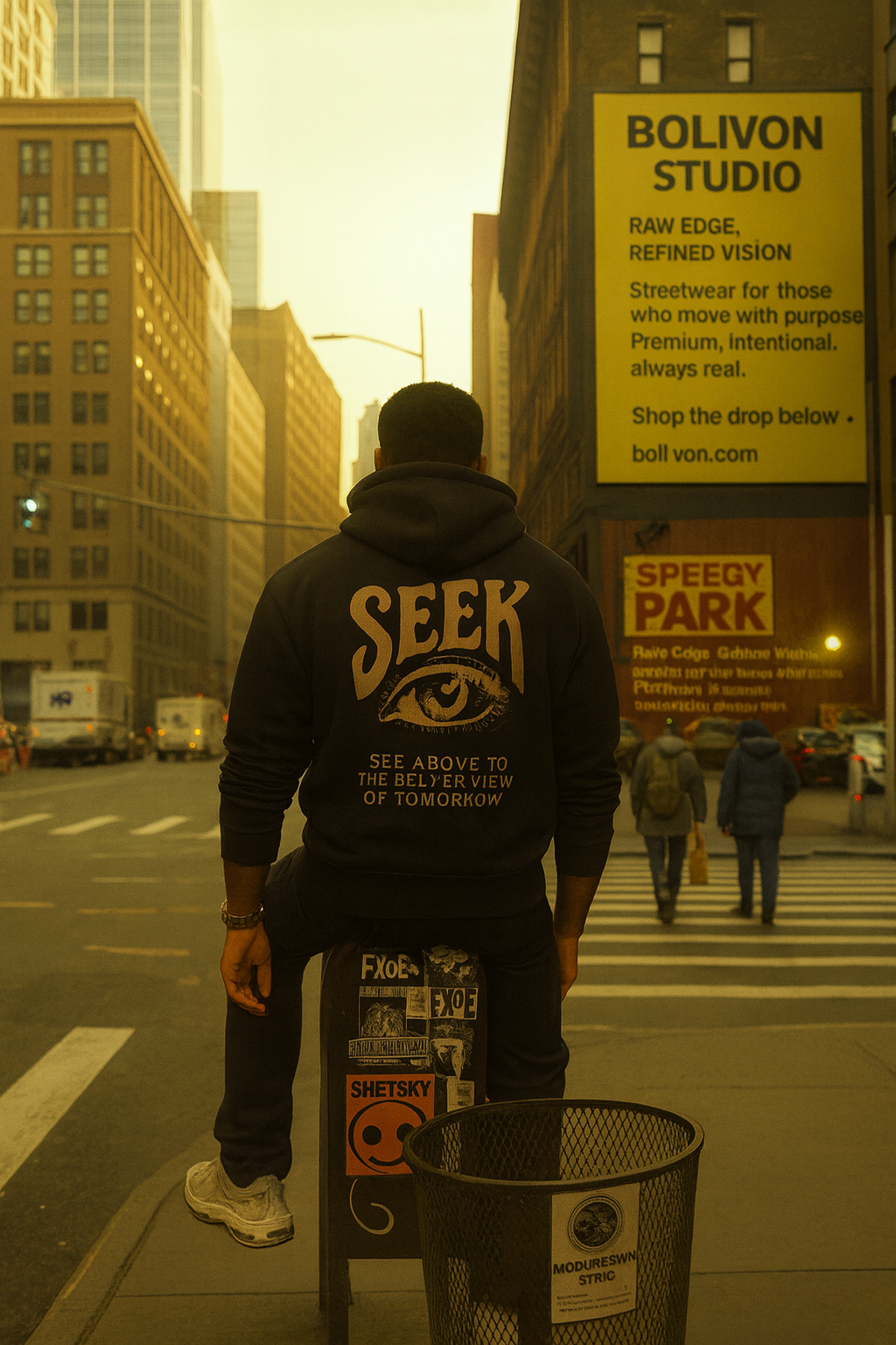 SEEK Eye Graphic Hoodie — Inspirational Vision Fleece Pullover | Premium Streetwear