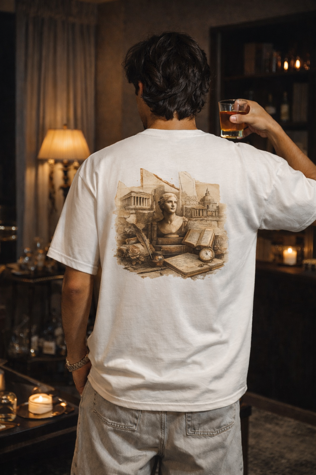 Bolivon Renaissance Tee — Vintage Classical Ruins Graphic T-Shirt | Premium Cotton