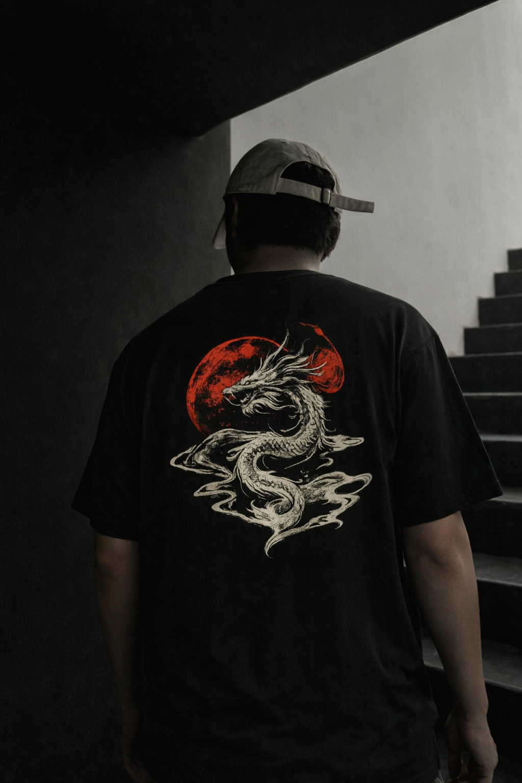 Dragon Moon T-Shirt — Vintage Japanese Dragon Graphic Tee