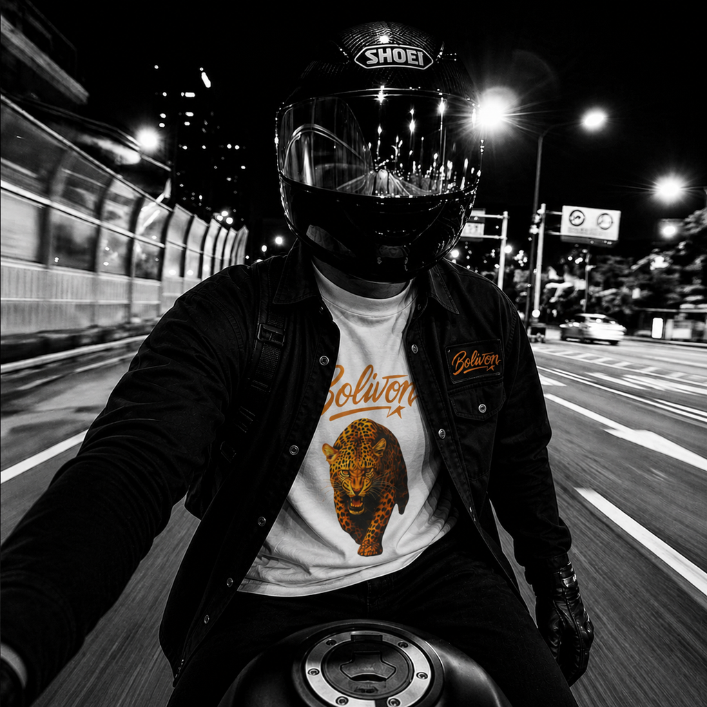 Bolivon Leopard Graphic Tee — Vintage Script Nature T-Shirt | Premium Streetwear