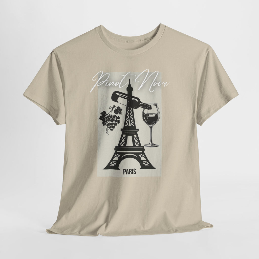 Paris Wine Tee — "Pinot Noir" Eiffel Tower Wine Glass T-Shirt | Premium Streetwear