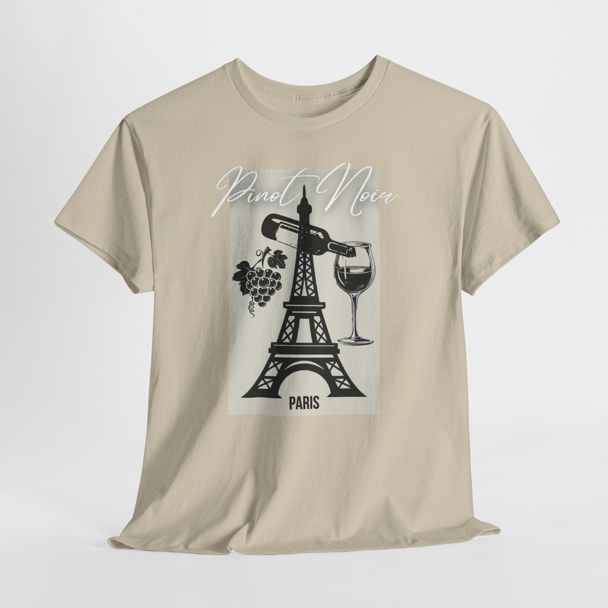 Paris Wine Tee — "Pinot Noir" Eiffel Tower Wine Glass T-Shirt | Premium Streetwear