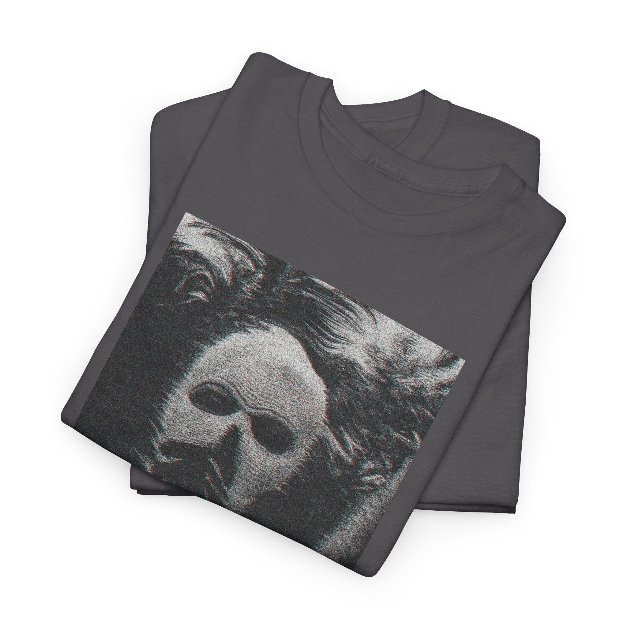 Signal Noise Graphic Tee — Distorted Balaclava Print | Premium Streetwear