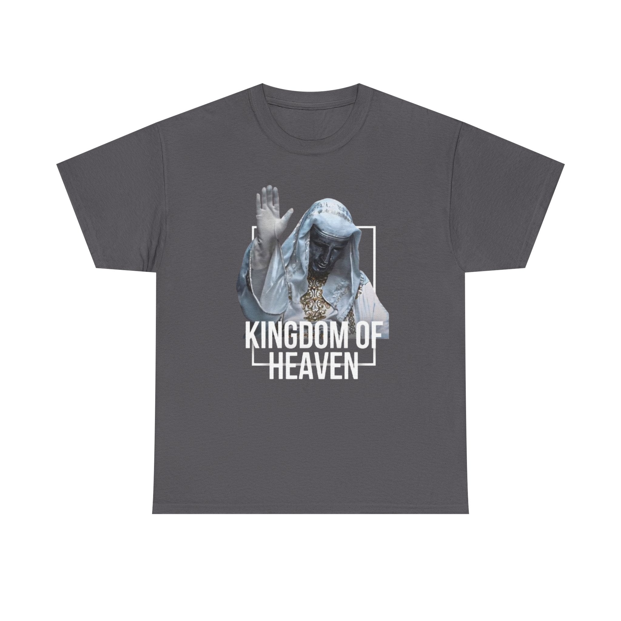 King Baldwin Graphic Tee — Kingdom of Heaven Religious Statue Design | Premium Streetwear
