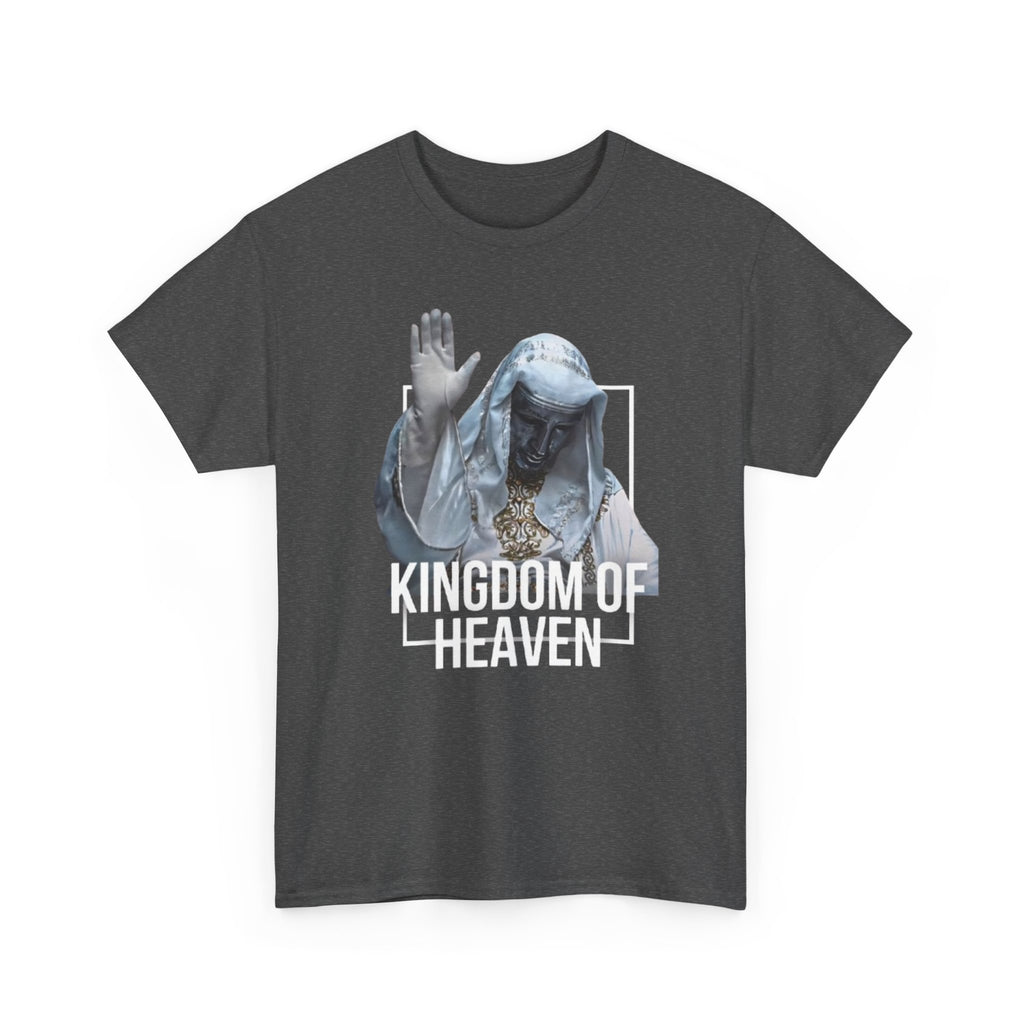 King Baldwin Graphic Tee — Kingdom of Heaven Religious Statue Design | Premium Streetwear