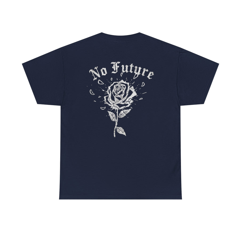 Bolivon Atelier No Future Tee — Vintage Cotton Rose Back-Print | Premium Cotton